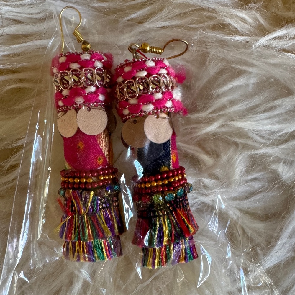 Colorful Bohemian Fringe Earrings